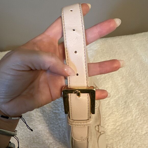 Vintage 90s Etienne Aigner Shoulder Bag Neutral Beige Textured Jute Barbiecore - Picture 6 of 16